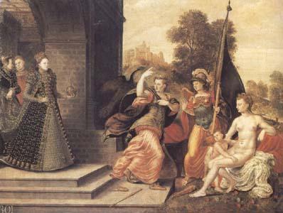 The Brunswick Monogrammist Elizabeth I and the three Goddesses (mk25) Germany oil painting art